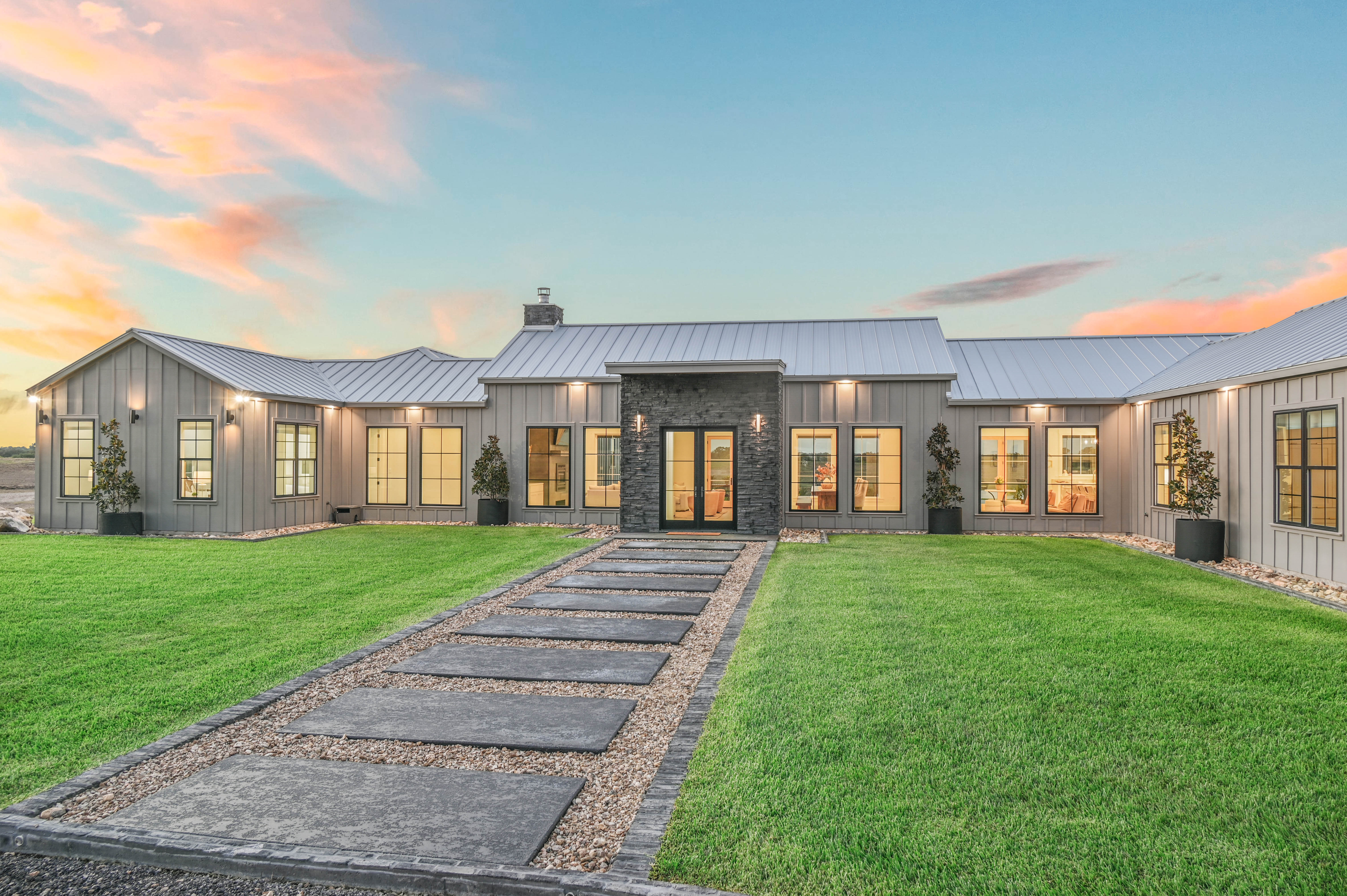 Brazos Valley property at sunset, an example of the listing photography I commission for my clients
